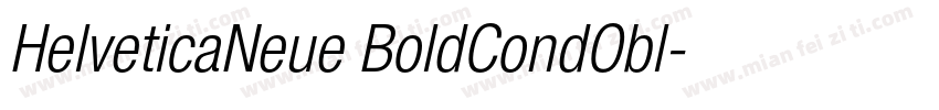 HelveticaNeue BoldCondObl字体转换